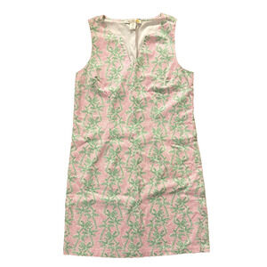 C&C California Girls Kids Dress Pink Green Palm Trees Tropical Sleeveless size 8